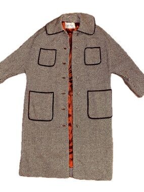 Don Lopez Beverly Hills ~ Large ~ Vintage ~ USA (Union Made) ~ Brown/White Coat